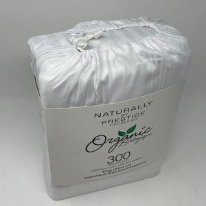 Organic Cotton Certified Sheet Set in White, Queen